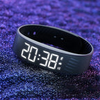 LED Digital Alarm Clock Watch Adjustable Snooze-Proof Alarm Bracelet with Running Pedometer Waterproof Vibrating Alarm